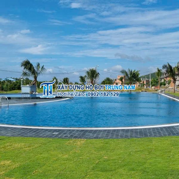Thi công hồ bơi tại Hàm Tiến - Phan Thiết